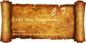Czékus Teobalda névjegykártya